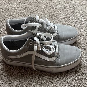 Vans Gray and White Classic Old Skool Sneakers